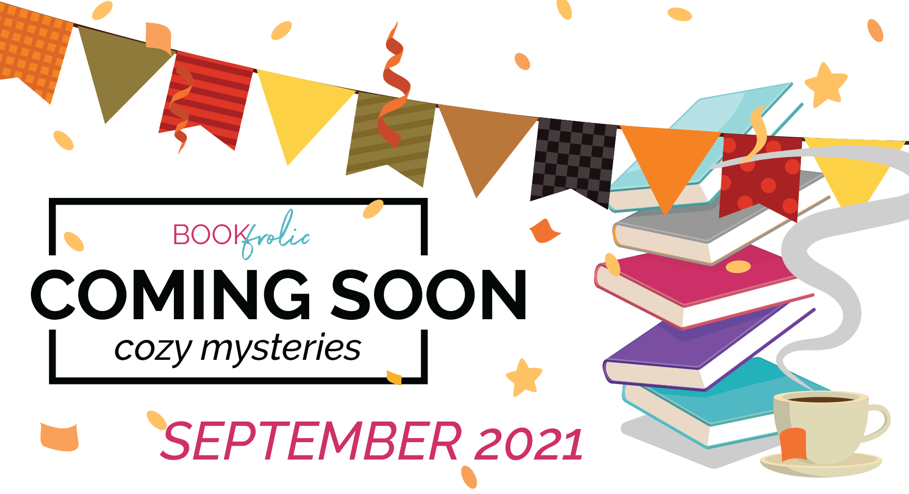 banner for Cozy mystery new releases for September 2021