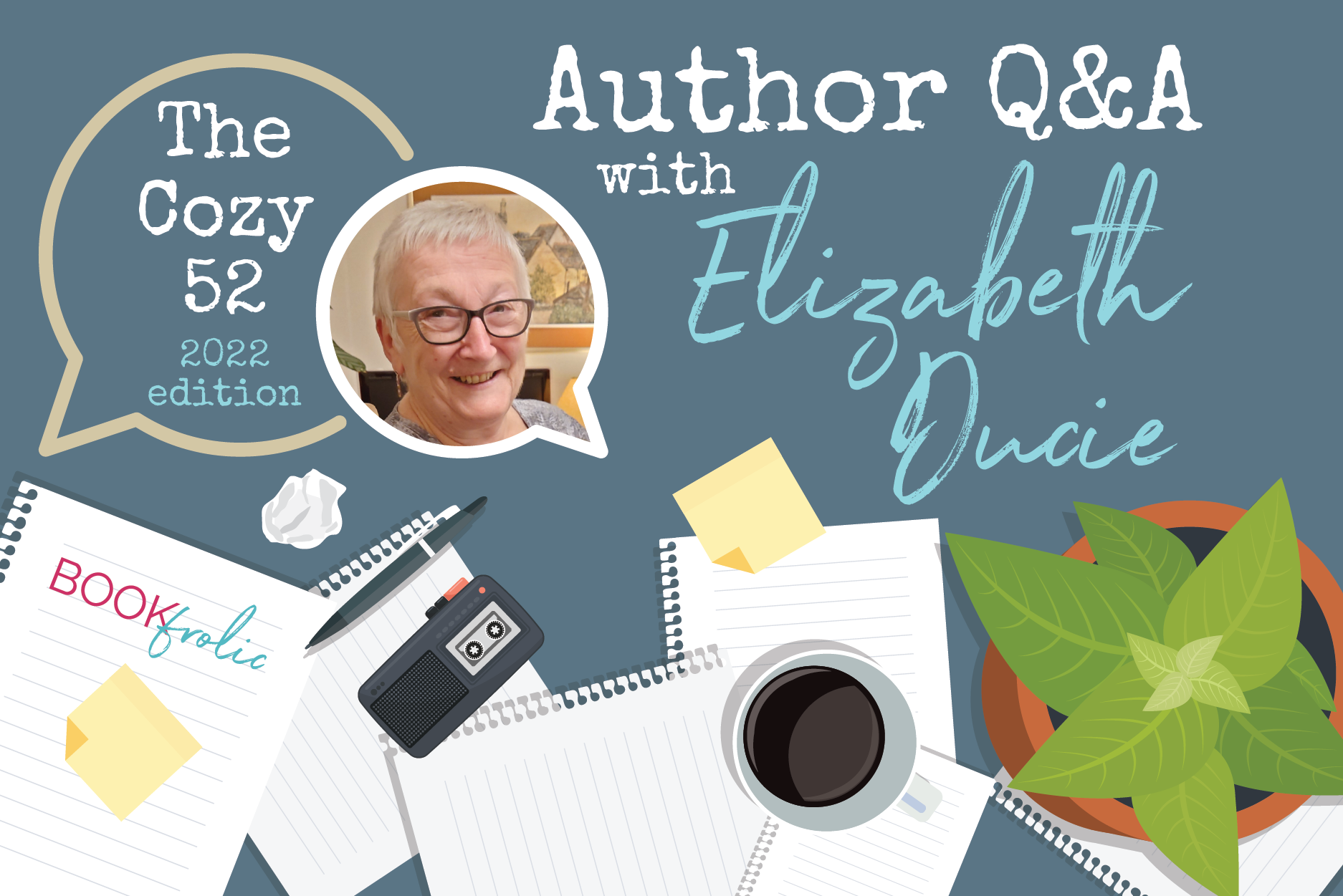 banner for author interview with Elizabeth Ducie
