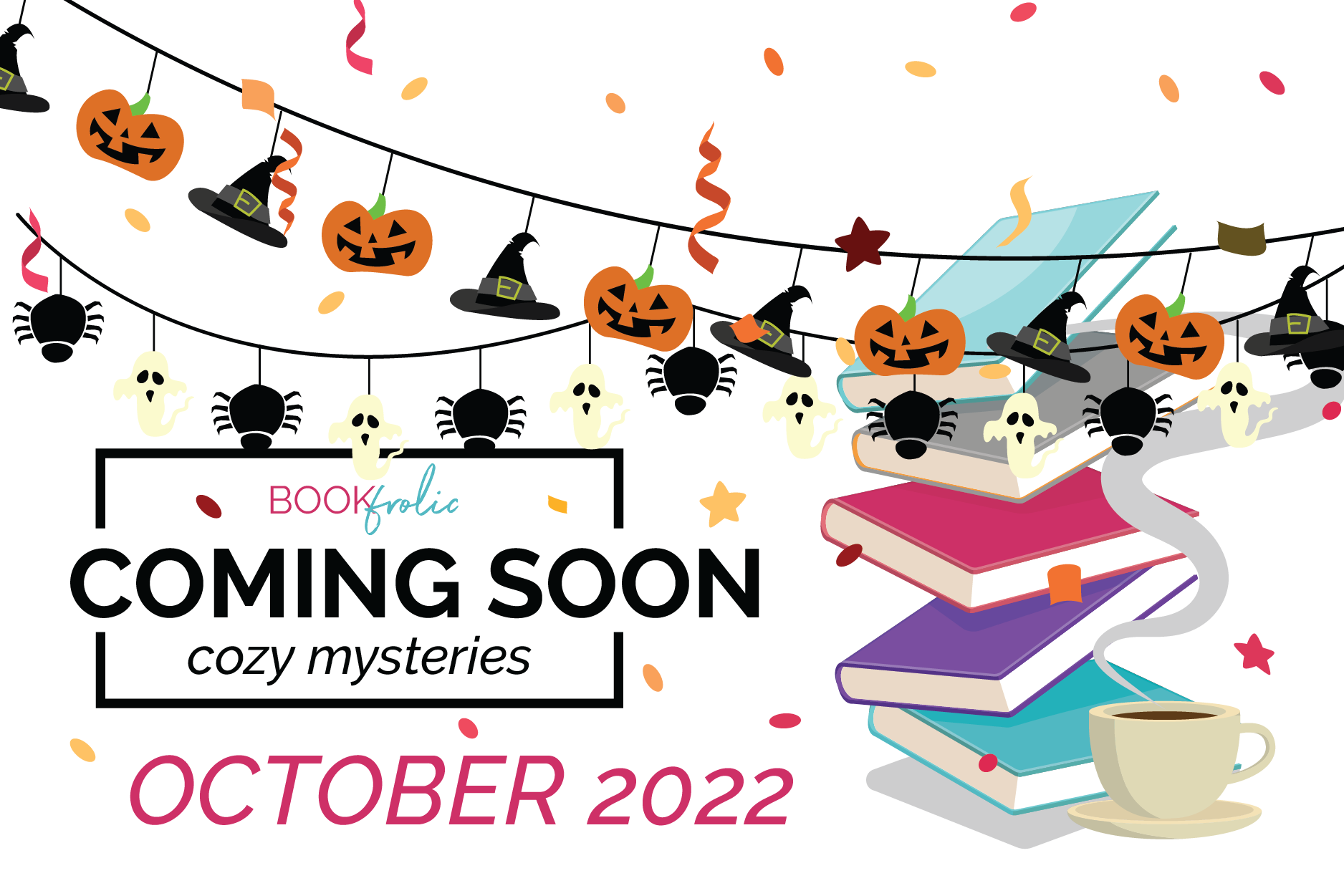 Blog post banner for "Coming Soon - Cozy Mystery new releases for October 2022