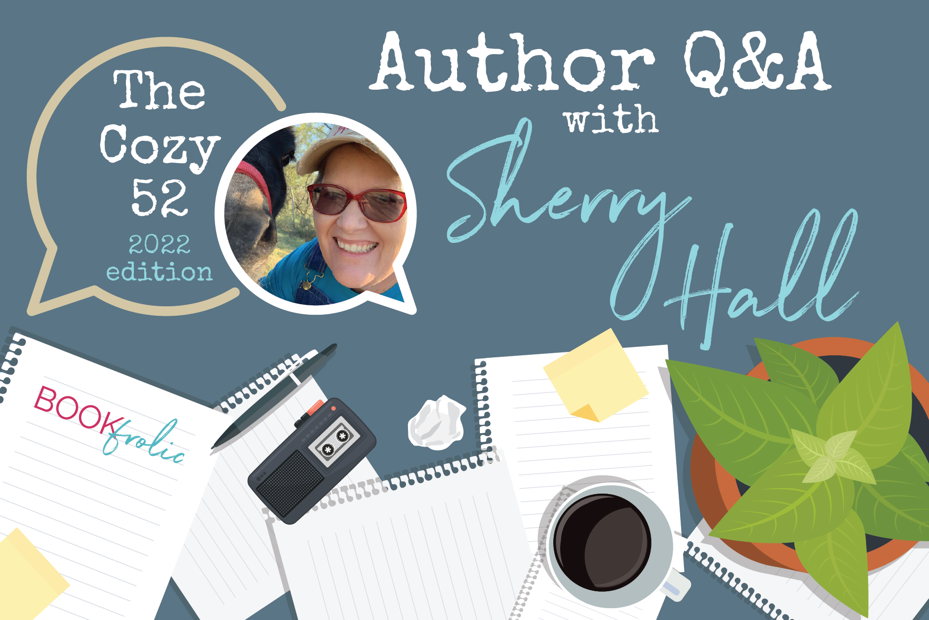 banner for author interview with Sherry Hall