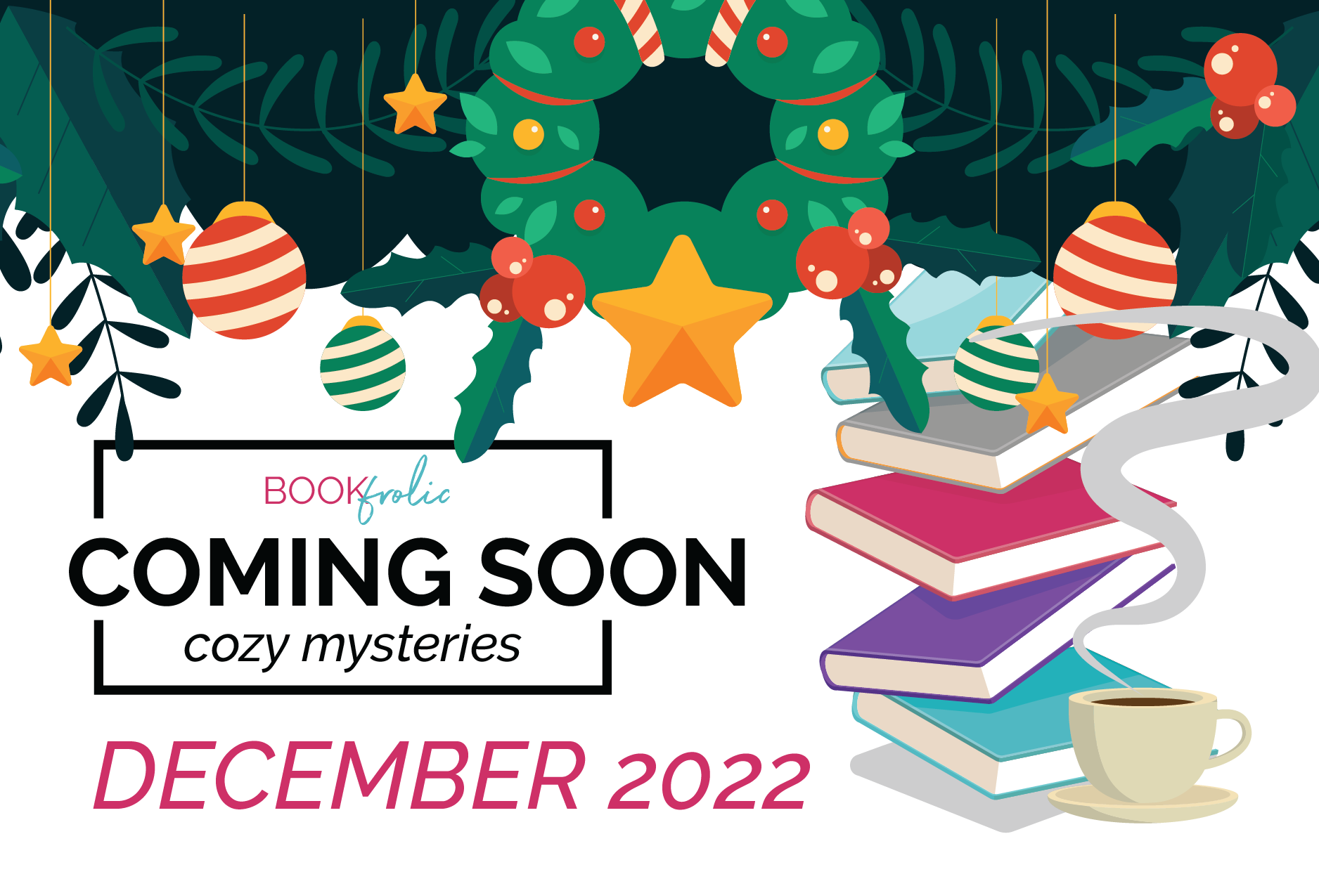 banner for blog post "Coming soon! Cozy Mystery releases for December 2022"