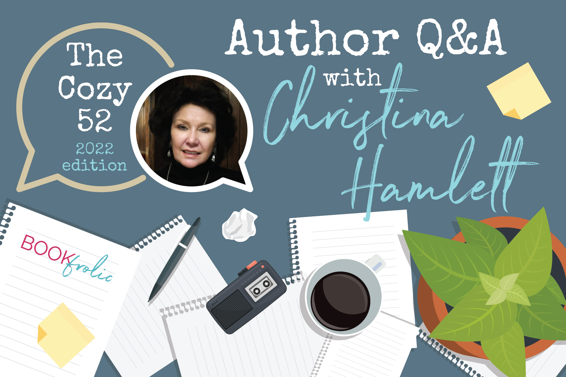 feature banner for author interview with Christina Hamlett