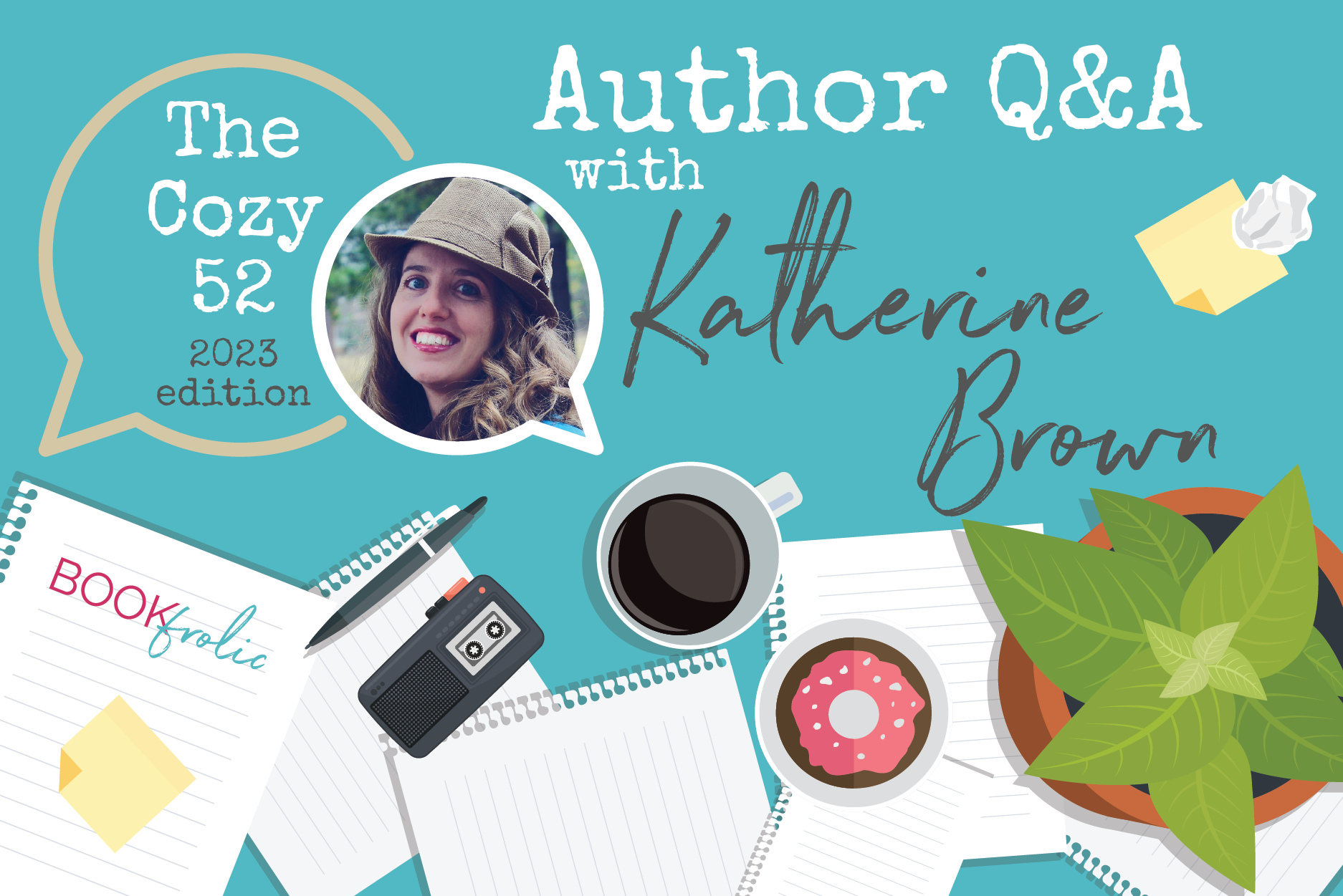 banner for author interview with Katherine Brown