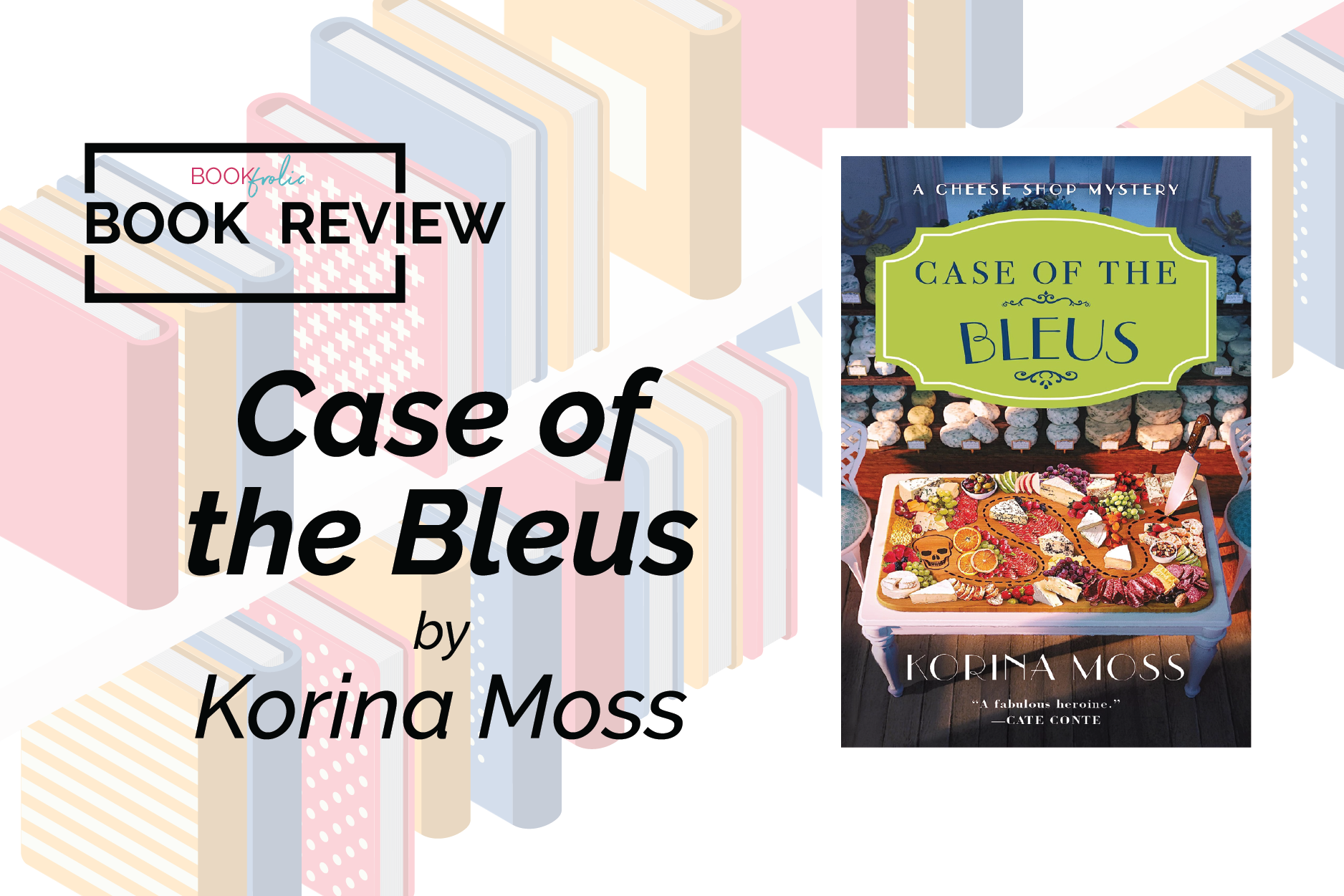 banner for review of Case of the Bleus by Korina Moss