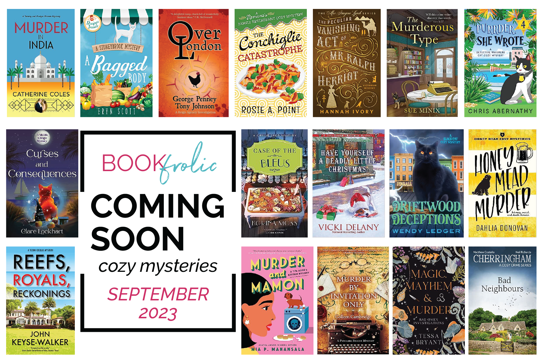 New release cozy mysteries for September 2023