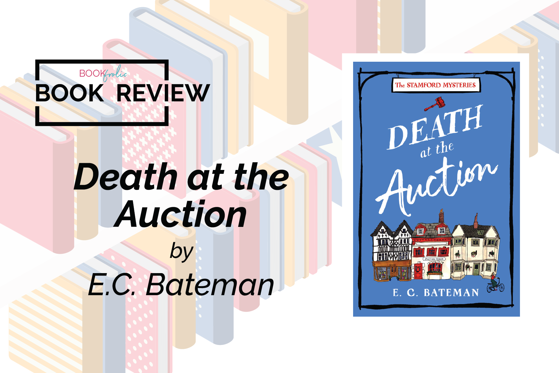 banner for review of Death at the Auction House by EC Bateman