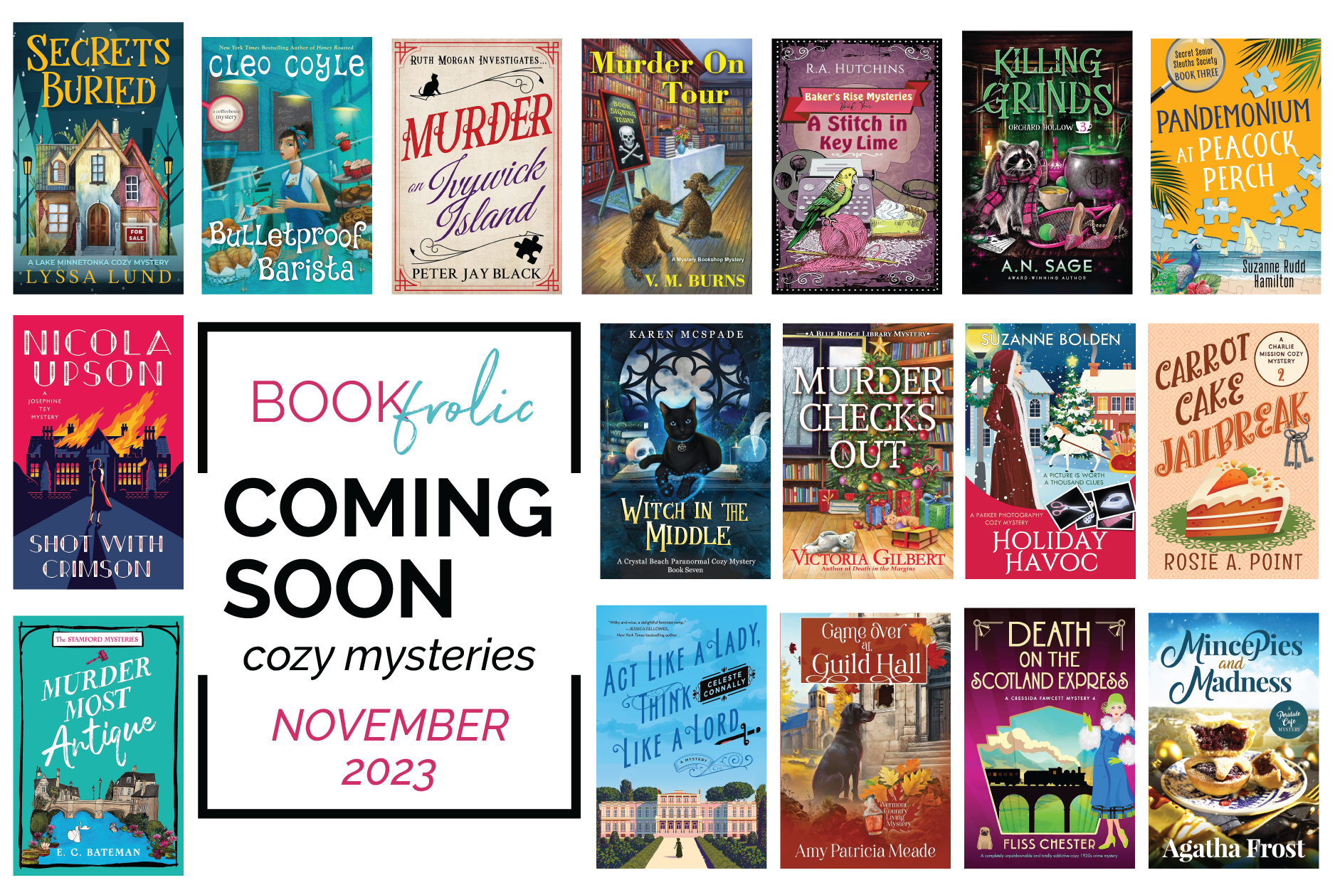 blog banner - coming soon - cozy mystery new releases for November 2023
