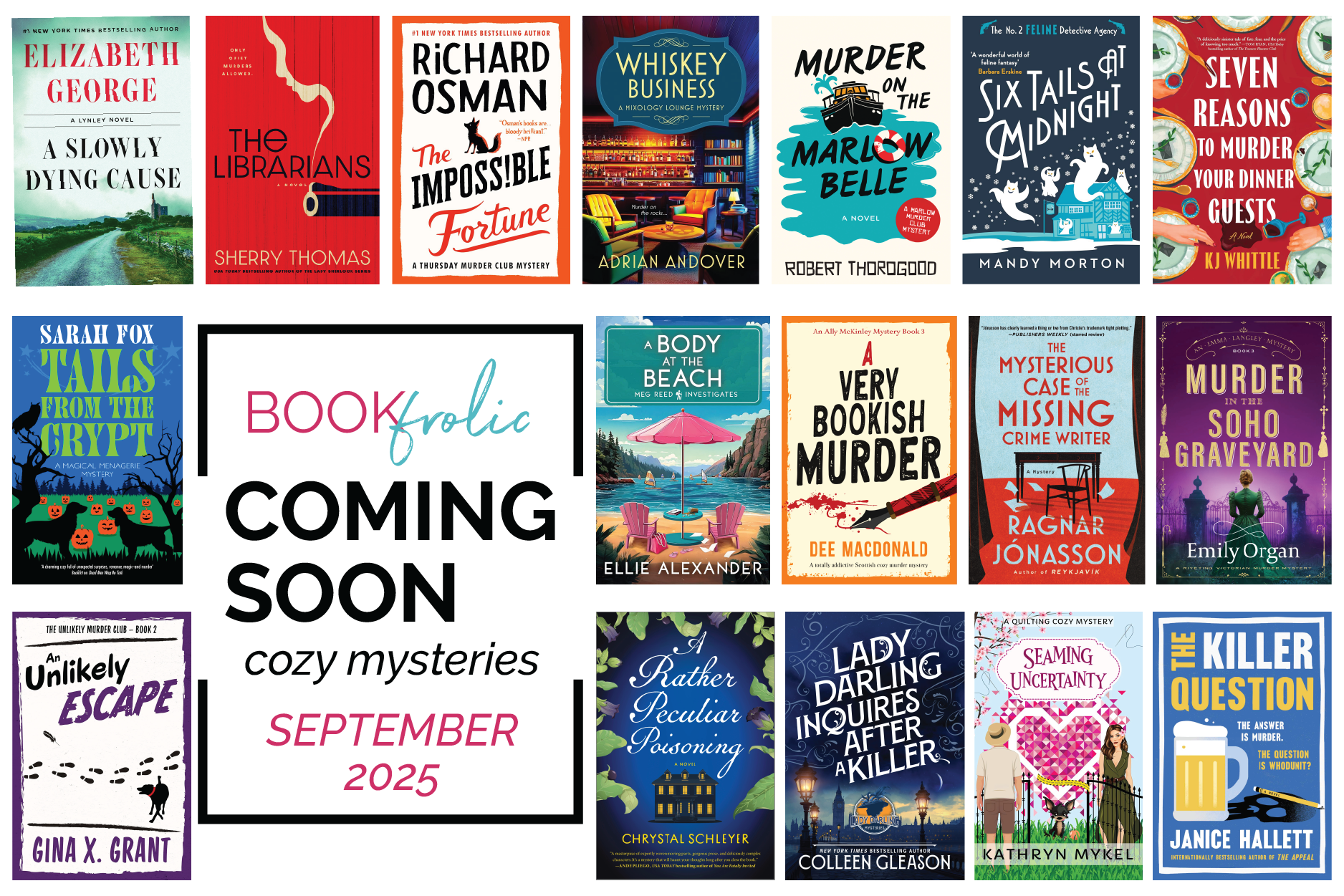 Coming Soon - Cozy Mystery releases in September 2025