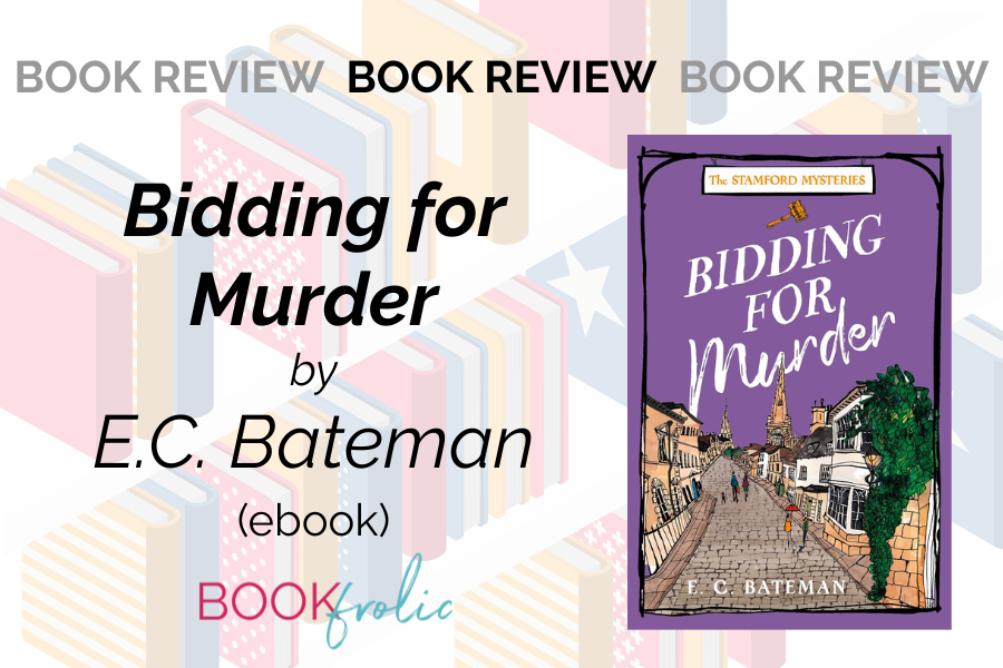 book review banner for Bidding for Murder by E.C. Bateman